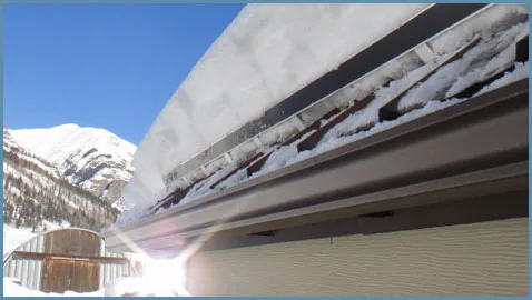 Excellent example of a bracket mounted bar system with Color Strips holding about 2 feet of snow
