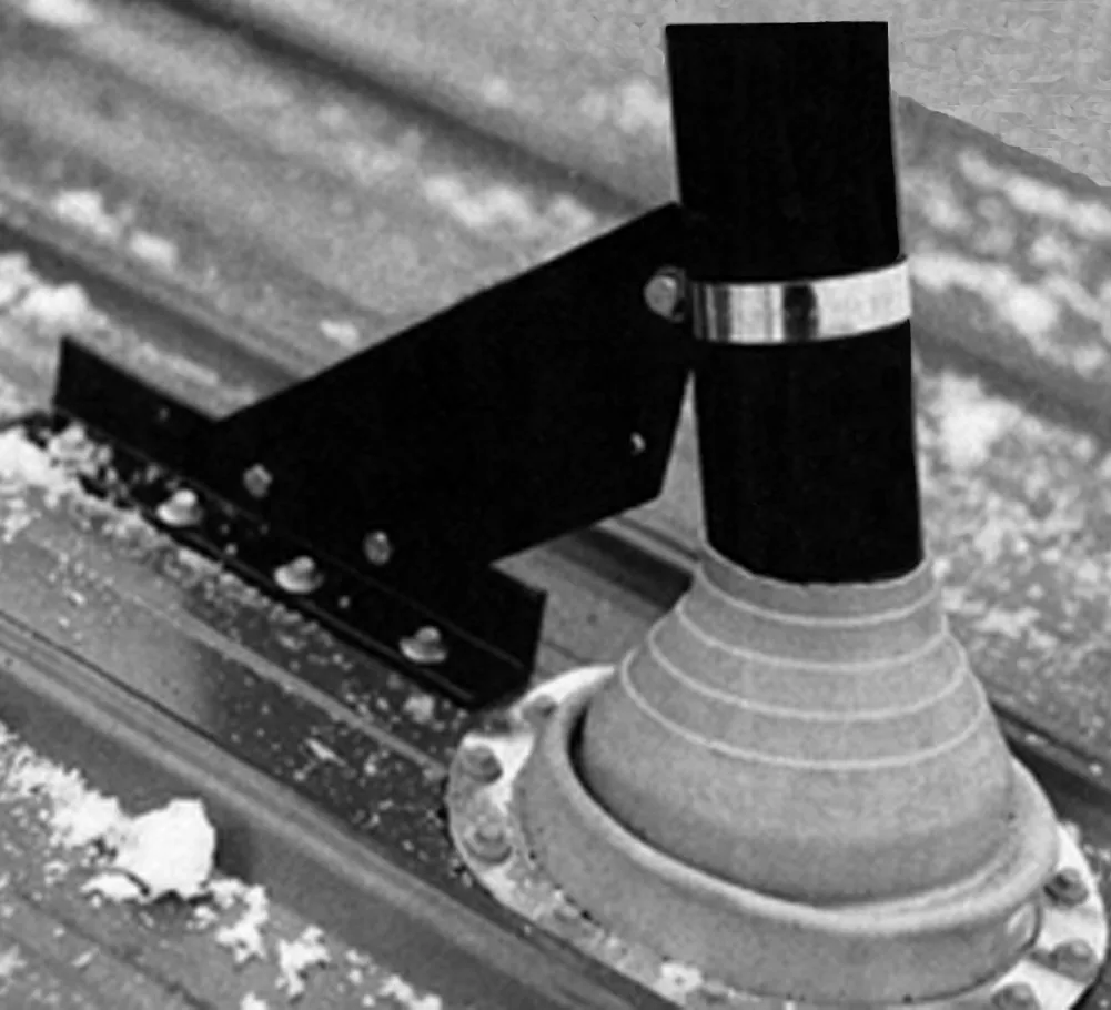 product is very effective at diverting snow and ice around roof vents, chimneys and masts